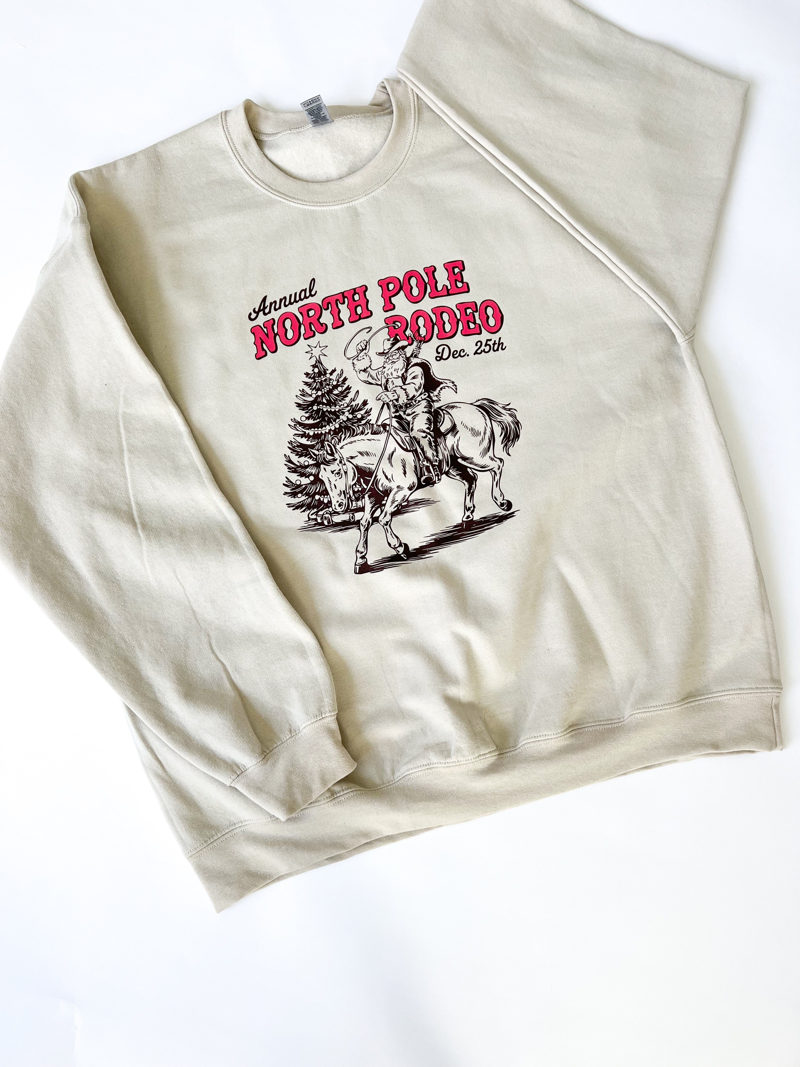 Annual North Pole Rodeo - CREWNECK – Willow Bee Clothing Co