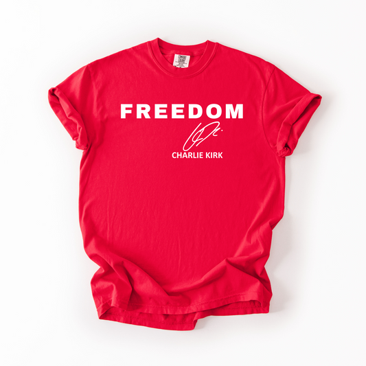 FREEDOM Charlie Kirk Birthday design - TEE